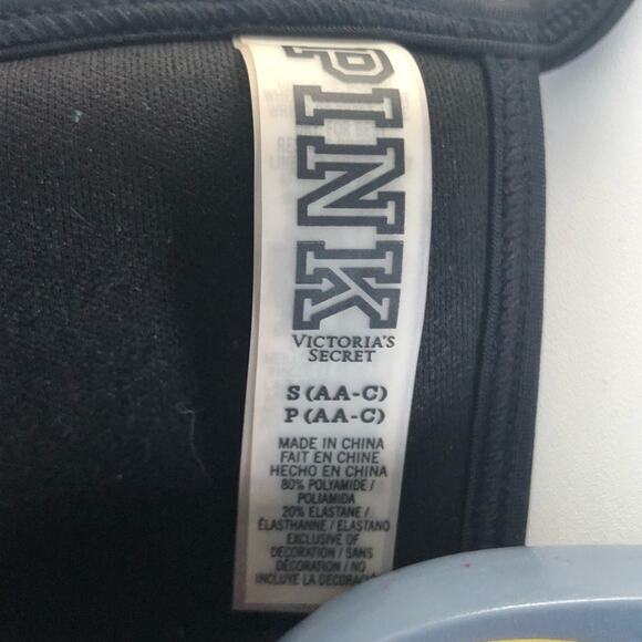 PINK Victoria’s Secret 2-Piece Black Tribal Embroidered Bikini Swim Set SM - Picture 11 of 14